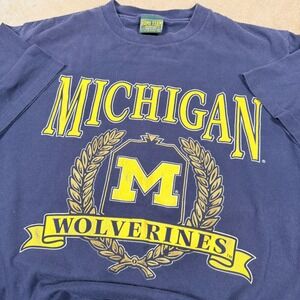 Vintage 90's Michigan Wolverines NCAA College Football T Shirt Mens XL